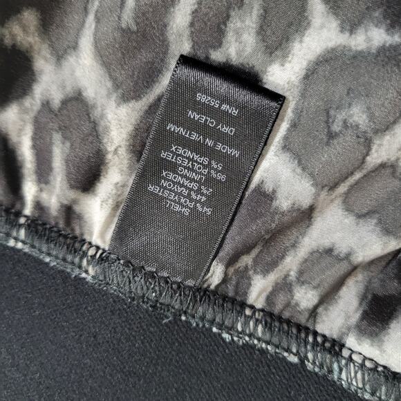 Express Skirt Womens Size 6 Short Mini Black Chevron Classic Preppy Neutral - Picture 8 of 13